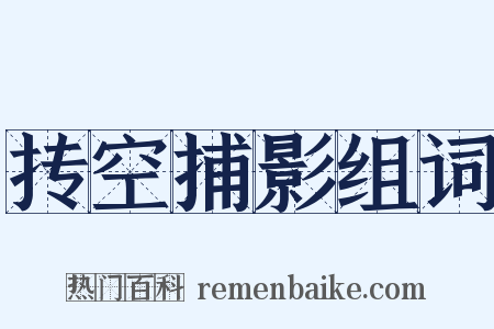 抟空捕影组词是什么意思的图片